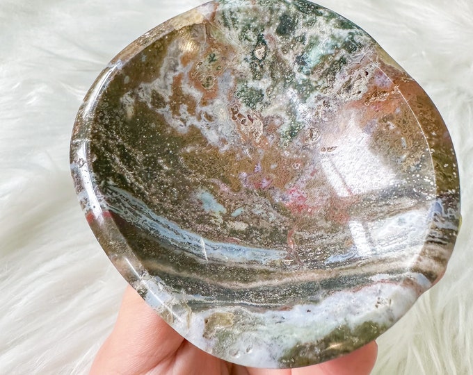 Ocean Jasper crystal bowl | crystal bowl| crystal home decor