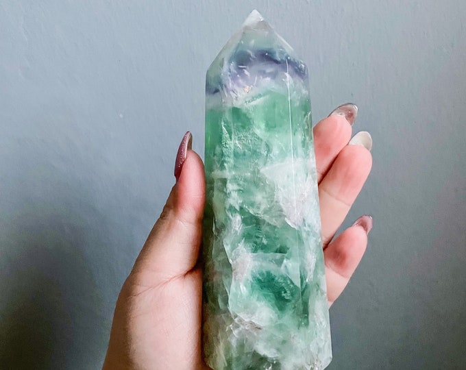 fluorite crystal tower healing crystal home decoration