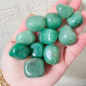 Green aventurine polished crystal Tumblestone Healing Crystals