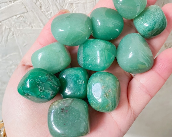 Green aventurine polished crystal Tumblestone Healing Crystals