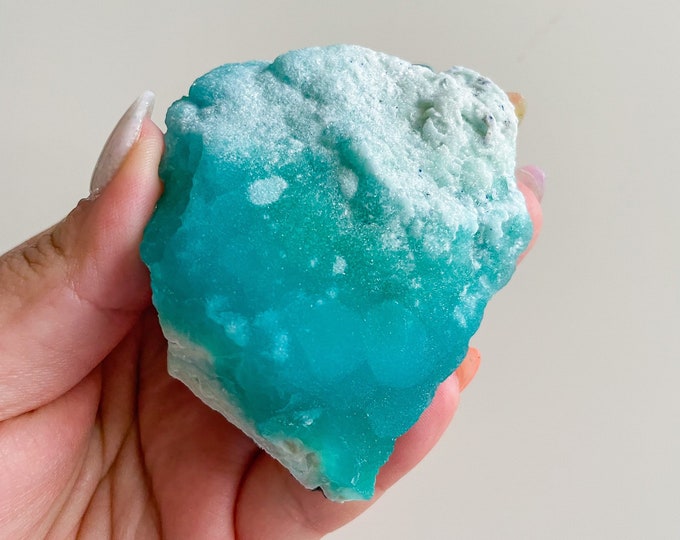 Blue aragonite with azurite and calcite rare crystal specimen