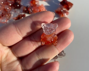 Crystal teddy bear | premium hematoid quartz crystal teddy bear