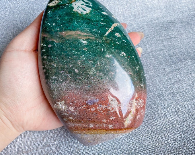 Ocean Jasper crystal free form healing crystal home decor