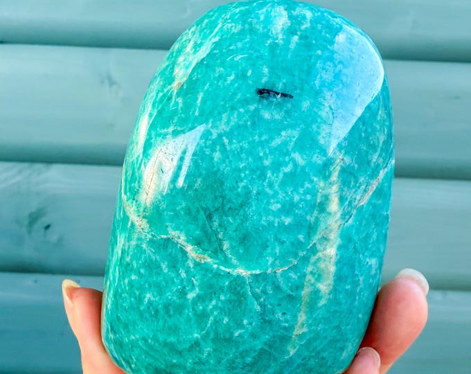Shimmery Amazonite High quality crystal freeform healing crystal home decor