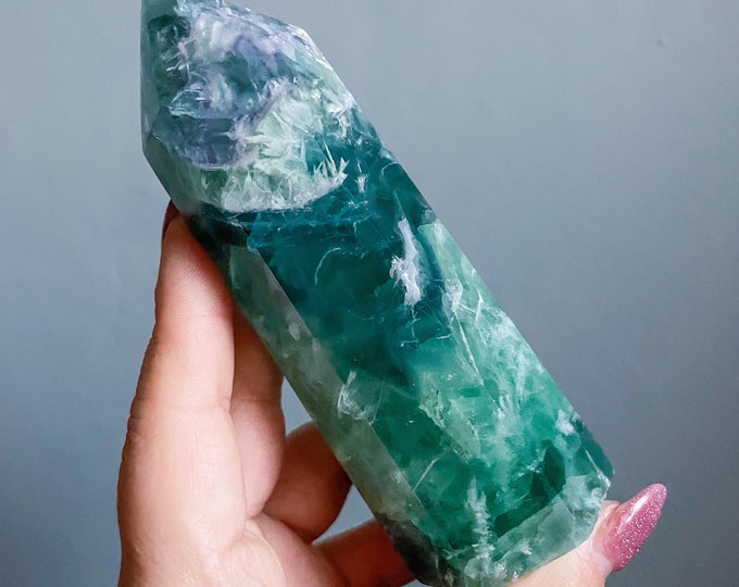 fluorite crystal tower healing crystal home decoration