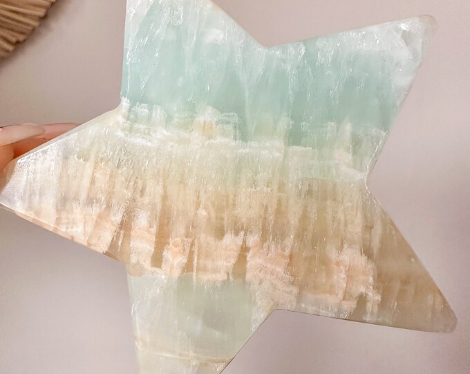 Caribbean Blue Calcite Crystal Star - Home Decoration | Healing Crystal Decor