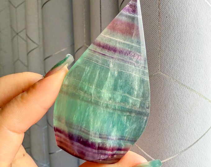Green fluorite flame point healing crystal home decoration meditation | gift for her |gift for him |crystal gift
