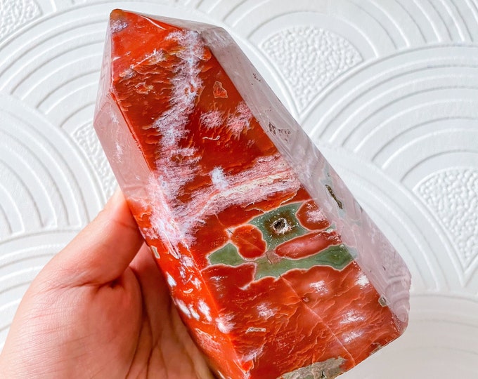 Ocean Jasper crystal tower healing crystal home decor