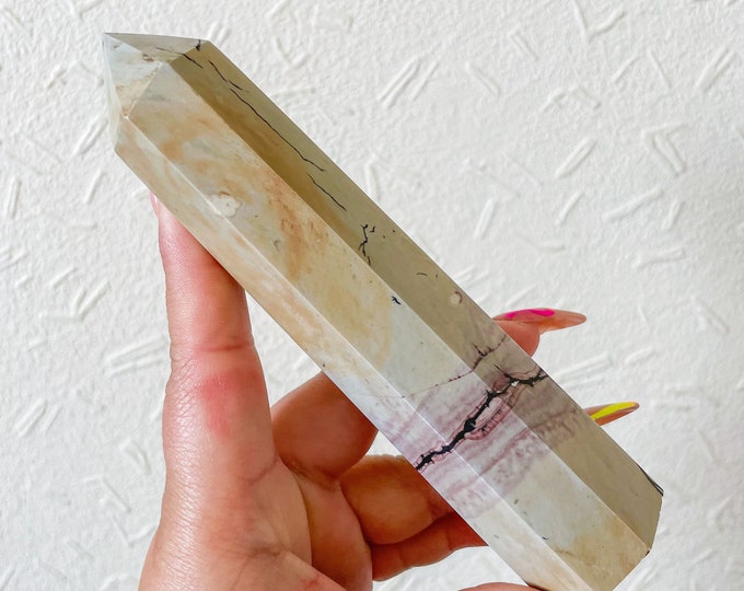 Picture jasper crystal tower healing crystal healing journey home decoration