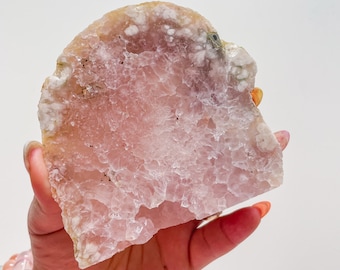 Rare pink amethyst flower agate crystal home decoration | flower agate specimen | healing crystal | birthday gift|anniversary gift