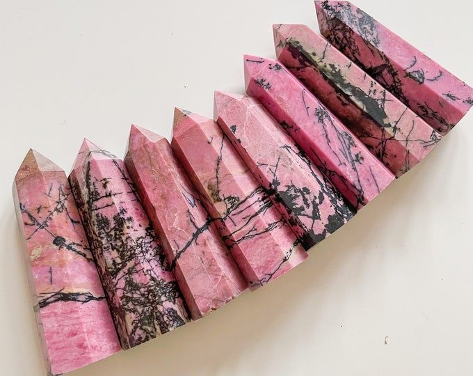 Rhodonite tower point healing crystal home decoration