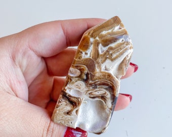 Chocolate  calcite crystal tower chunky crystal tower healing crystal healing journey home decoration