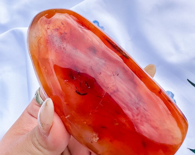 Carnelian crystal freeform | Carnelian stone home decoration | carnelian stone healing crystal | birthstone gifts| wedding anniversary gift