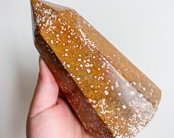 ocean Jasper crystal Tower healing crystal home decor