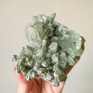 Chlorite quartz cluster | chlorite quartz crystal cluster mineral specimen