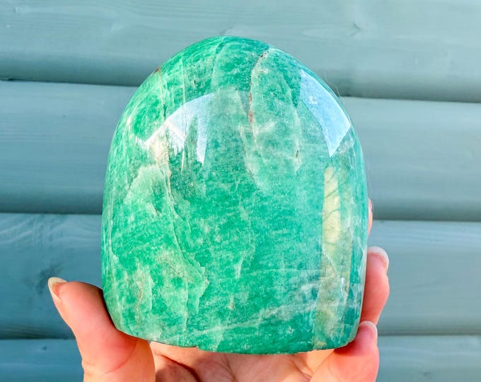 Shimmery Amazonite High quality crystal freeform healing crystal home decor