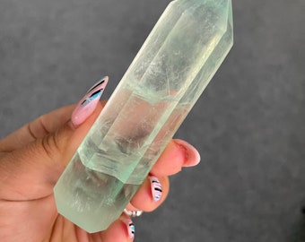 Fluorite crystal towers healing crystal home decoration | premium snowflake fluorite crystal tower