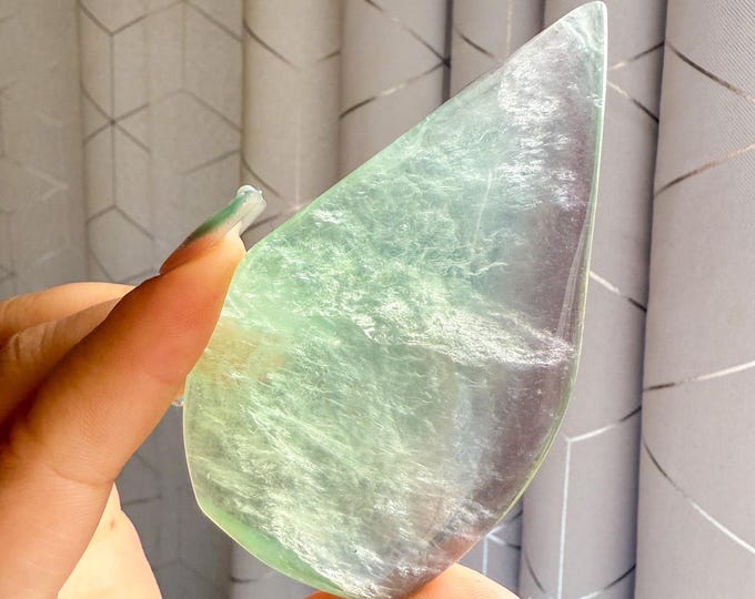 Green fluorite flame point healing crystal home decoration meditation | gift for her |gift for him |crystal gift