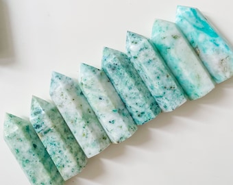 Chrysocolla Crystal tower | PHOENIX STONE crystal tower healing crystal home decoration