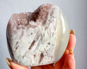 Druzy amethyst flower agate free form natural crystal ornament home decoration