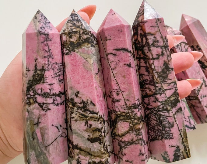 Rhodonite tower point healing crystal home decoration