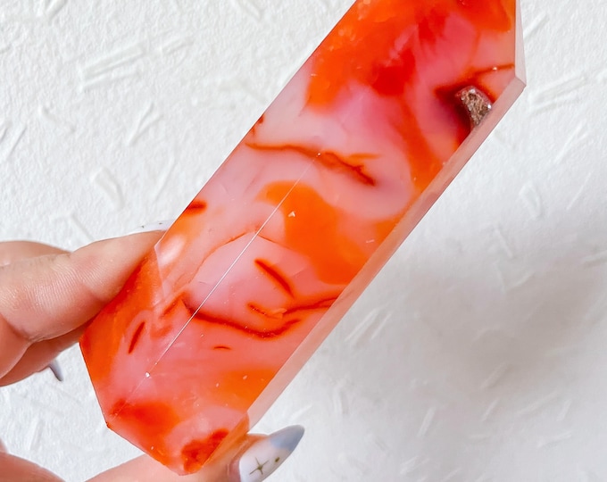 Carnelian crystal tower | Carnelian tower home decoration | carnelian stone  healing crystal | birthstone gifts| wedding anniversary gift