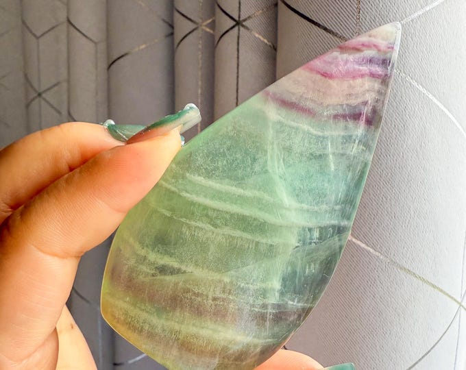 Green fluorite flame point healing crystal home decoration meditation | gift for her |gift for him |crystal gift