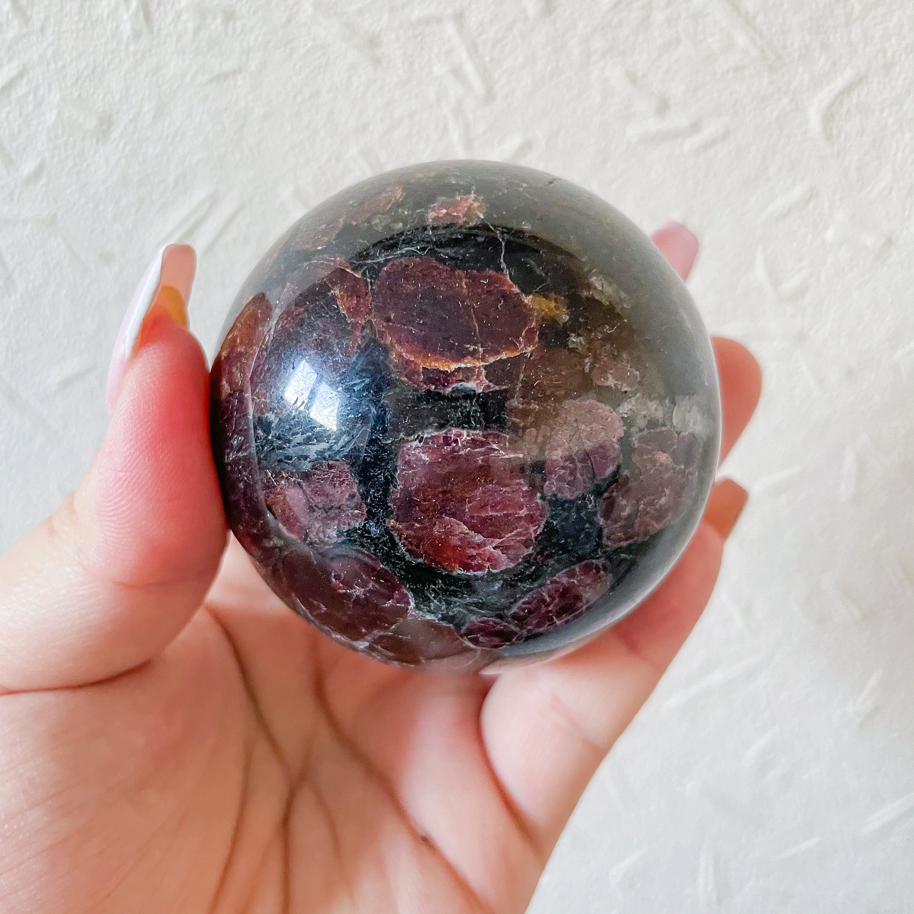 with astrophyllite sphere healing crystal home decor Etsy