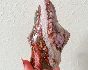 Druzy Ocean Jasper crystal flame healing crystal home decor