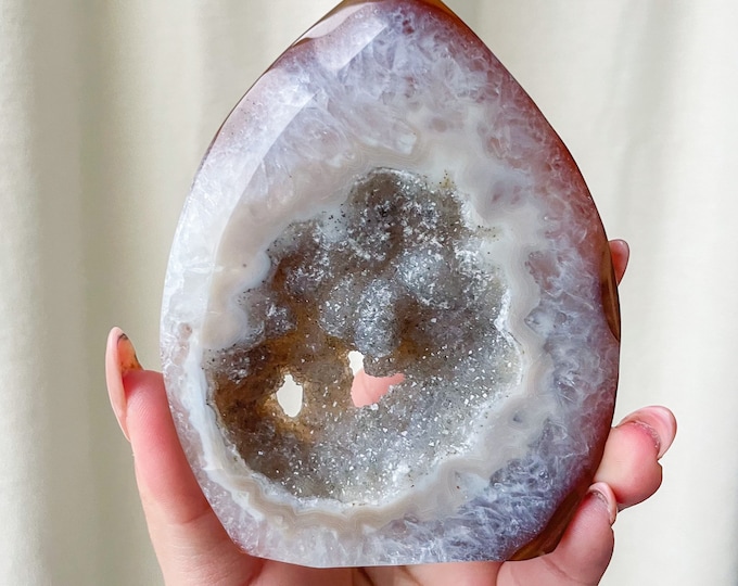 Druzy carnelian Freeform natural crystal ornament home decoration