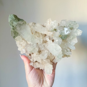 Chlorite quartz cluster | “Heart of Earth “ chlorite quartz crystal cluster mineral specimen