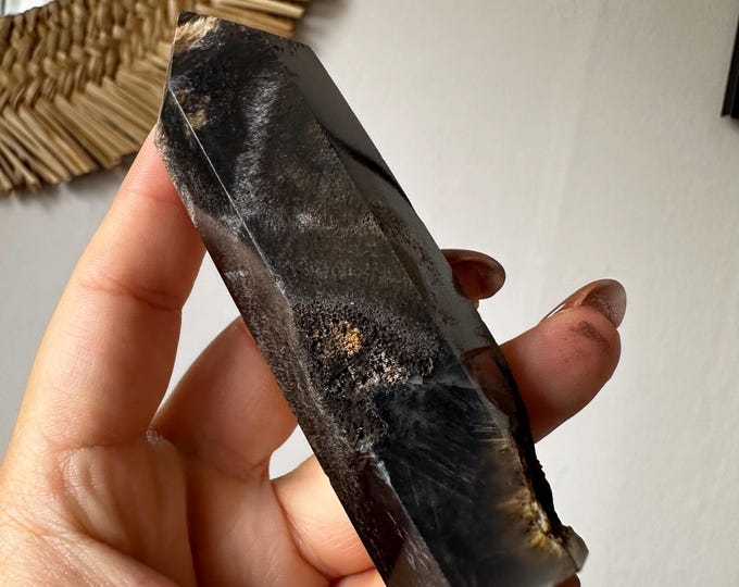 Rutilated Agate natural crystal tower home decor