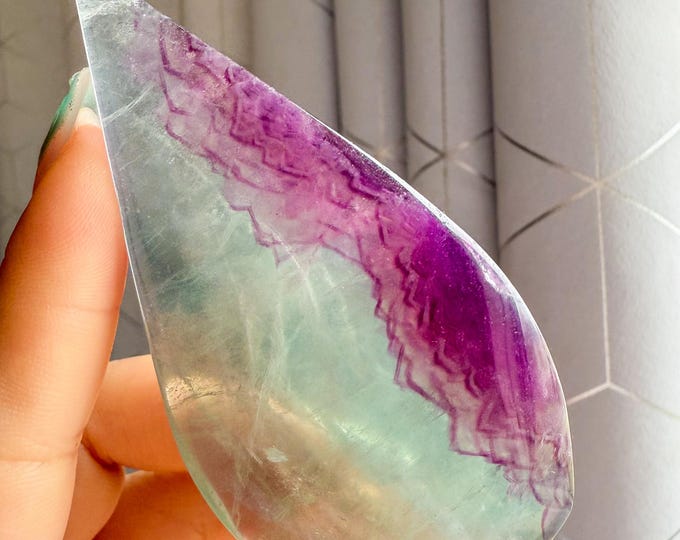 Green fluorite flame point healing crystal home decoration meditation | gift for her |gift for him |crystal gift