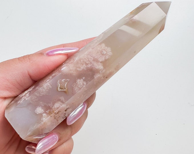 flower agate (PP) Crystal tower | flower agate crystal tower healing crystal home decor |crystal gift |unique home decor|