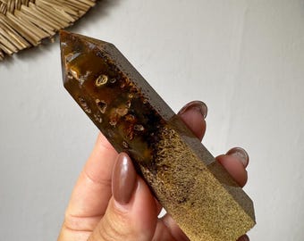 Rutilated Agate natural crystal tower home decor