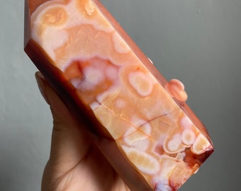 Carnelian crystal tower | Carnelian stone home decoration | carnelian stone healing crystal | birthstone gifts| wedding anniversary gift