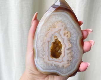 Druzy agate Freeform natural crystal ornament home decoration