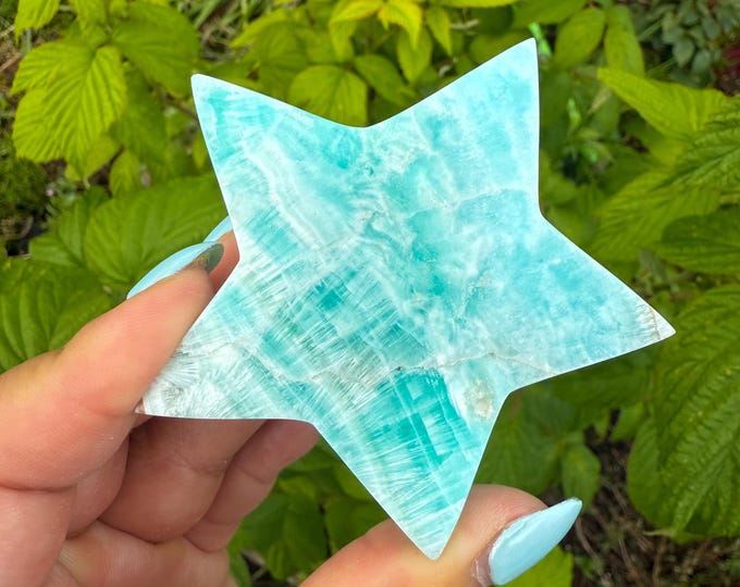 Blue aragonite Crystal Star - Home Decoration | Healing Crystal Decor