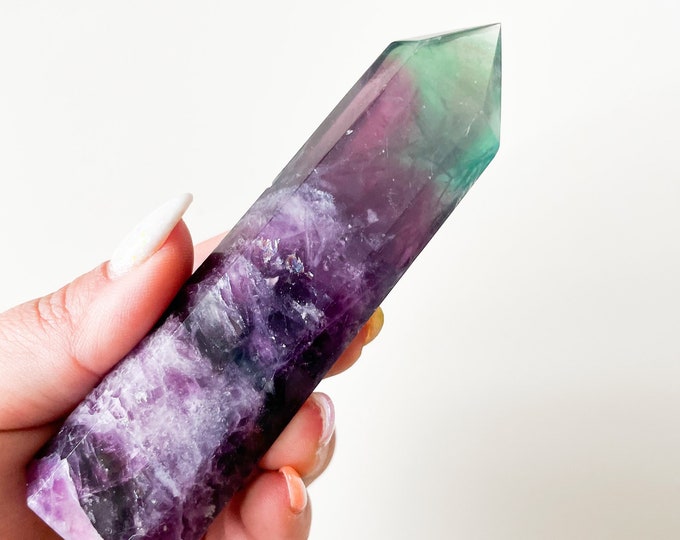 Fluorite crystal tower