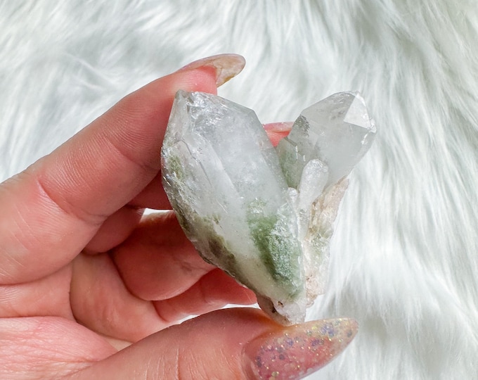 Mini chlorite quartz mineral specimen | premium crystal cluster | crystal healing home decoration | healing crystal | crystal decoration