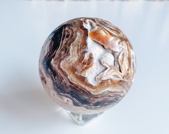 Chocolate calcite sphere | healing crystal home decoration |rare crystal specimen | birthstone gifts| wedding anniversary gift