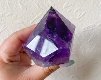 Ametrine point ｜high grade ametrine crystal tower｜ametrine with rainbow reflection