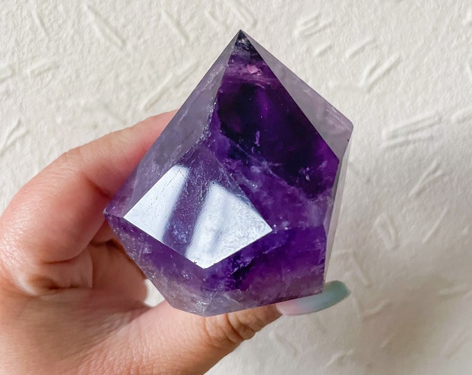 Ametrine point ｜high grade ametrine crystal tower｜ametrine with rainbow reflection