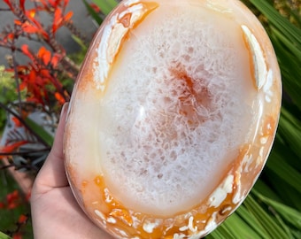 Carnelian crystal bowl | Carnelian stone home decoration | carnelian stone  healing crystal | birthstone gifts| wedding anniversary gift