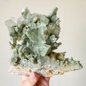 Phantom Chlorite quartz cluster | chlorite quartz crystal cluster mineral specimen