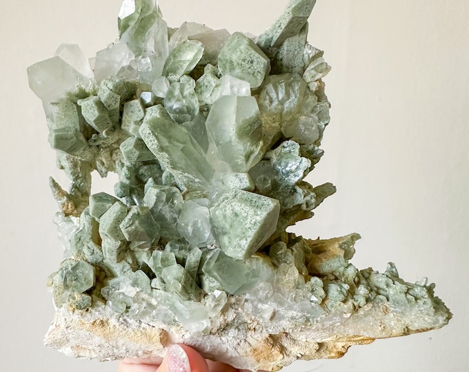 Phantom Chlorite quartz cluster | chlorite quartz crystal cluster mineral specimen