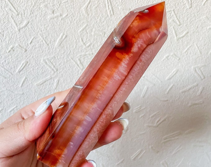 Carnelian crystal tower | Carnelian tower home decoration | carnelian stone  healing crystal | birthstone gifts| wedding anniversary gift
