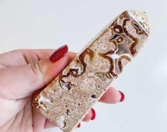 Chocolate  calcite crystal tower chunky crystal tower healing crystal healing journey home decoration