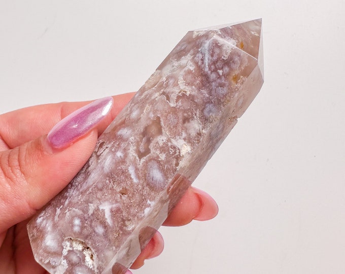 flower agate (PP) Crystal tower | flower agate crystal tower healing crystal home decor |crystal gift |unique home decor|