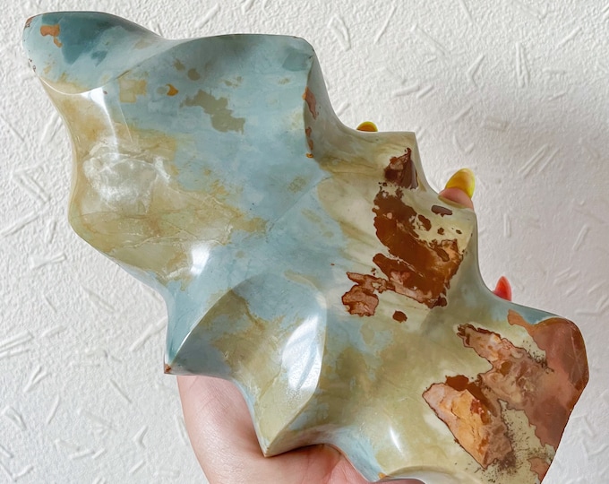 Polychrome Jasper flame large healing crystal home decor
